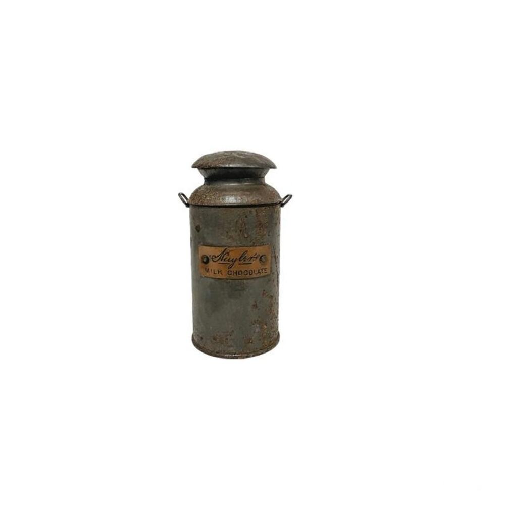 Antique 1890s Huyler's Milk Chocolate Candy Tin Miniature Milk Can Advertising